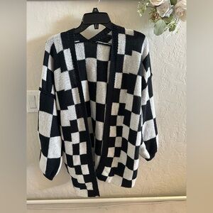 Checkered Cardigan Medium